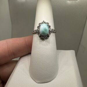 Larimar - Beautiful - Copper Expandable Ring - Each Ring Uniquely Different